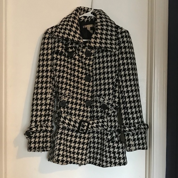 AMERICAN RAG hounds tooth winter PEA COAT size SM - Picture 5 of 5